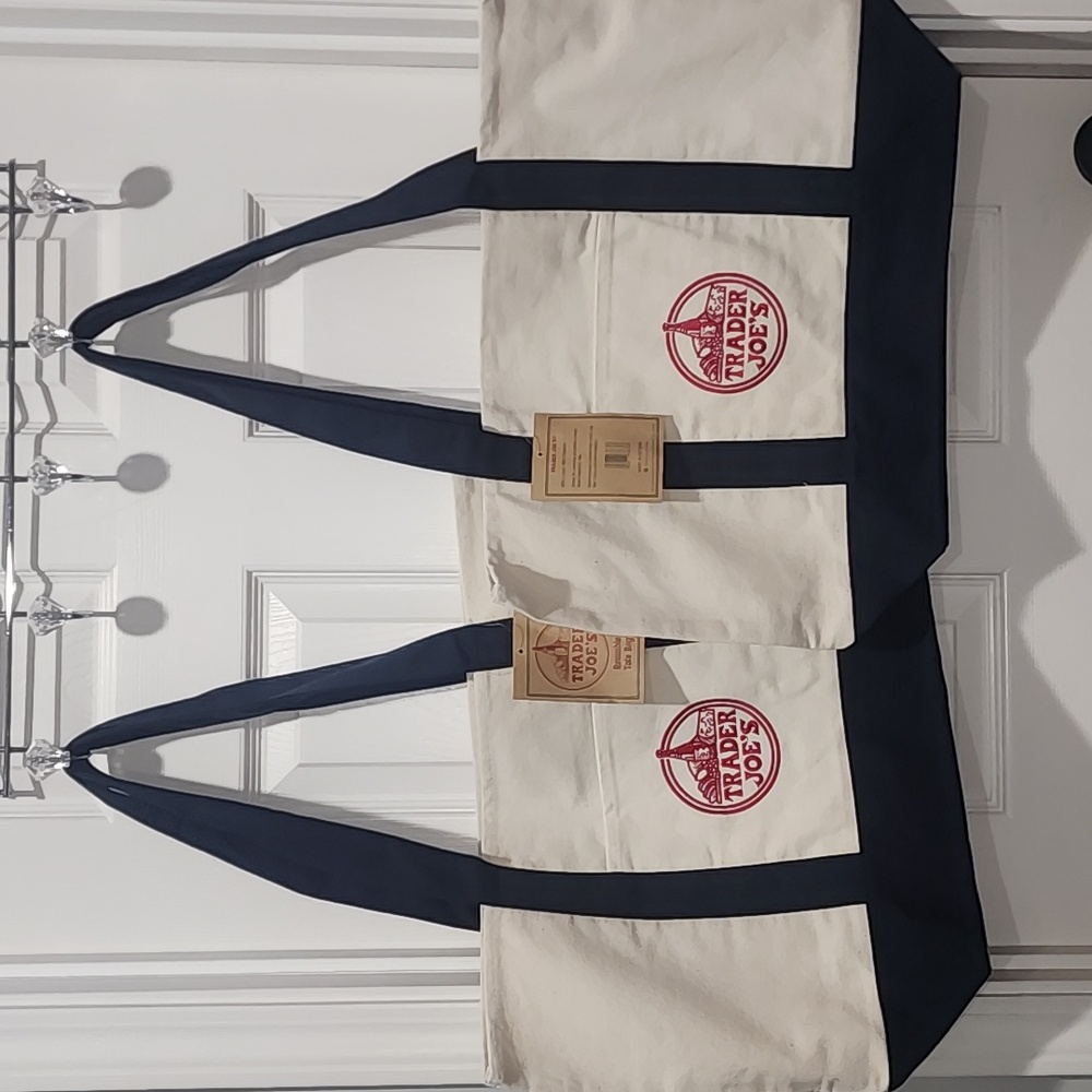 2 Trader Joes Navy Tote